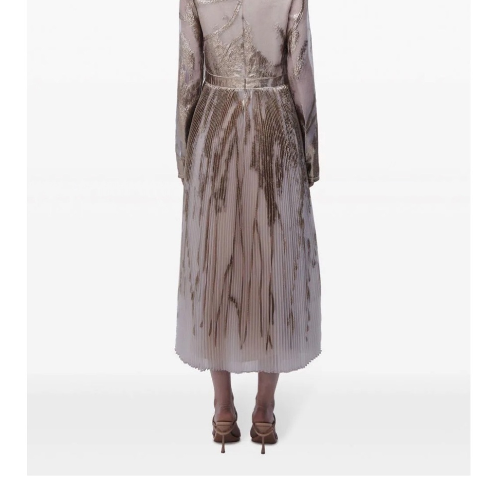 Jonathan Simkhai Gold Long Sleeve Dress - Picture 6 of 8
